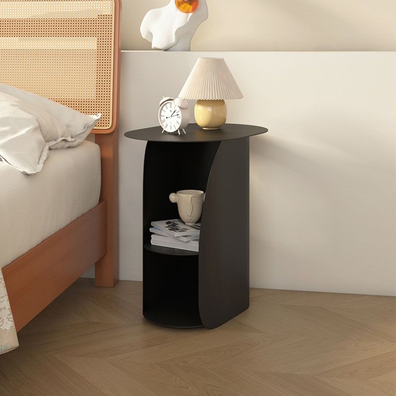 Modern Metal Night Table Lower Shelf Bedside Cabinet for Bedroom Clearhalo 'Bedroom Furniture' 'furn' 'furn_night_stand' 'Furniture' 'night_stand' 'Nightstands' 1200x1200_0d15590a-f7e2-4ed4-9ff3-0f3594a53515