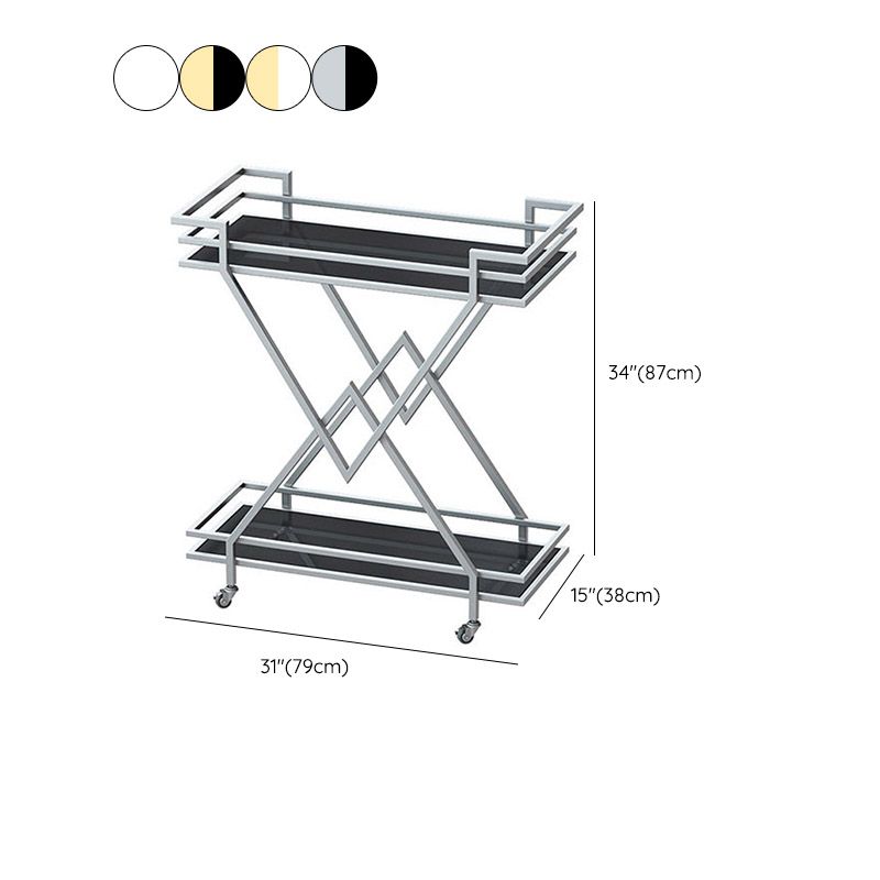 Open Storage Modern Prep Table Home Dining Rectangular Prep Table