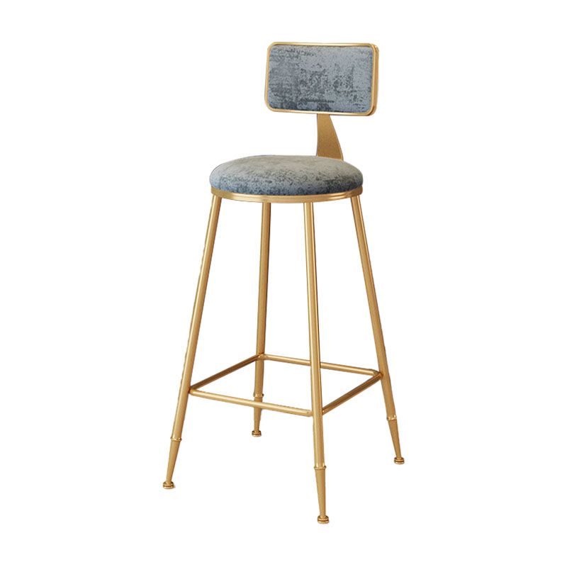 Scandinavian Round Barstools for Home Armless Stools with Metal Base Clearhalo 'Bar Furniture' 'Bar Stools' 'bar_stools' 'furn' 'furn_bar_stools' 'Furniture' 'furniture_bar_stools' 'Kitchen & Dining Furniture' 1200x1200_0d1680db-9285-4e5f-9177-c3770d99790e