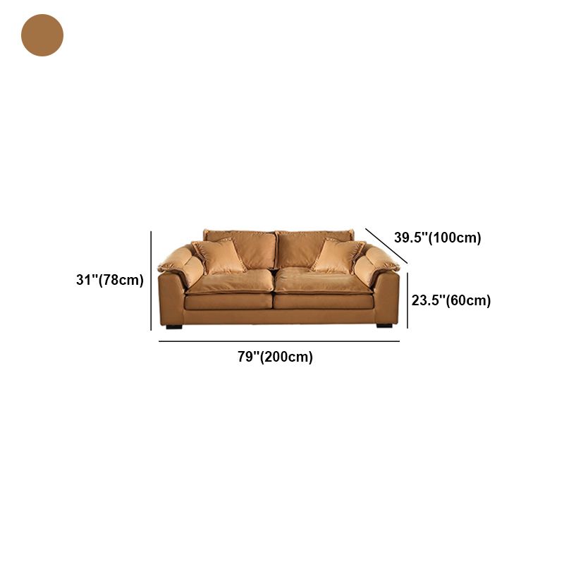 Faux Leather Modern Cushions Sofa 30.7" H Pillow Top Arm Sofa & Chaise Clearhalo 'furn' 'furn_sectionals' 'Furniture' 'furniture_sectionals' 'Living Room Furniture' 'Sectionals' 1200x1200_0d176842-9d27-49a1-85a8-f66c73e4cb32