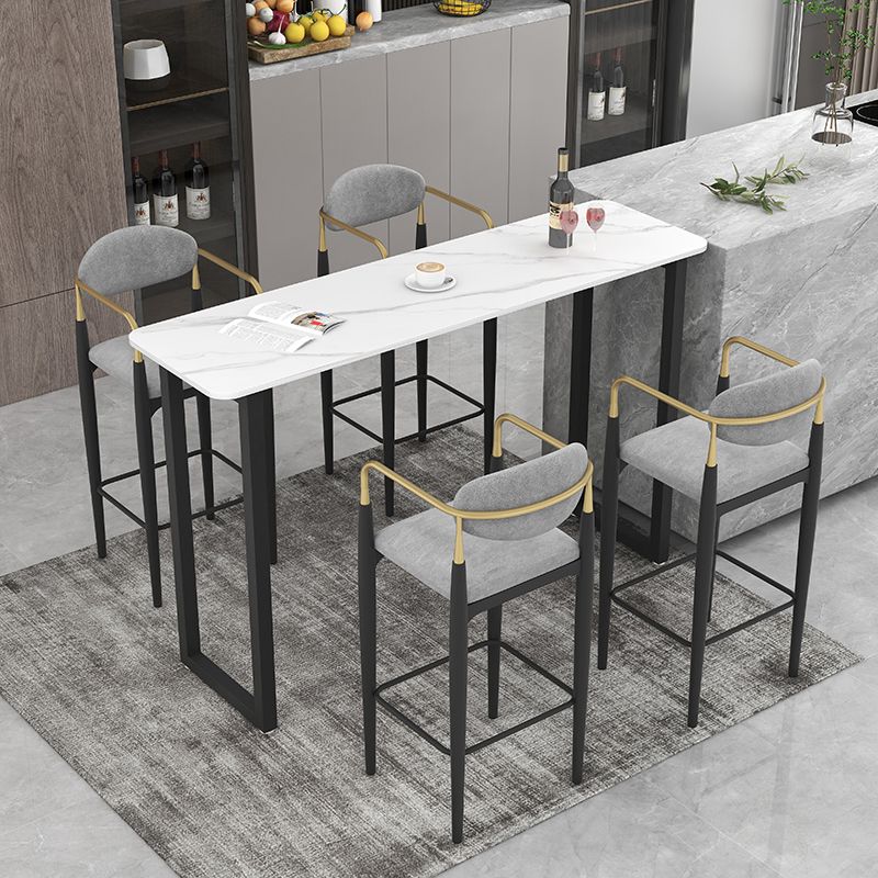 Scandinavian Upholstered Metal Counter Stools Low Back Bar Stools with 4 Legs Clearhalo 'Bar Furniture' 'Bar Stools' 'bar_stools' 'furn' 'furn_bar_stools' 'Furniture' 'furniture_bar_stools' 'Kitchen & Dining Furniture' 1200x1200_0d178244-9e04-48eb-adea-ee763c2e3702