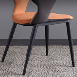 Upholstered Dining Chairs Industrial Open Back Arm Dining Chairs for Home