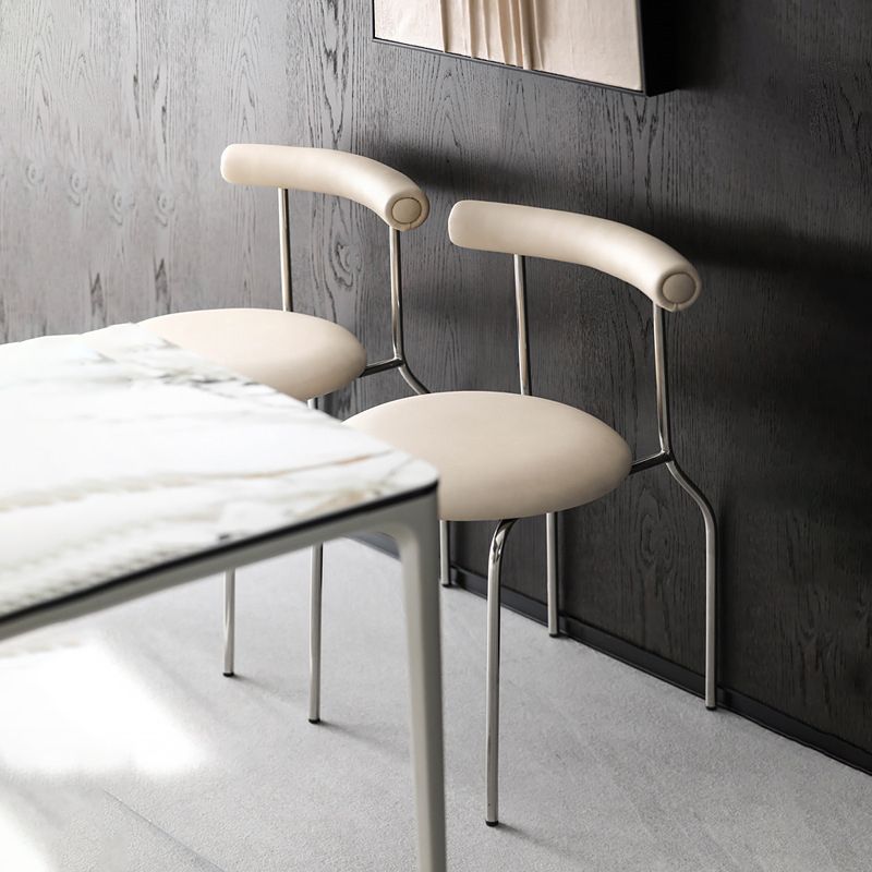 Kitchen Open Back Dining Chair Home Metal Armless Side Chair Clearhalo 'Dining Chairs' 'Dining Tables & Seating' 'dining_chair' 'furn' 'furn_dining_chair' 'Furniture' 'Kitchen & Dining Furniture' 1200x1200_0d1aa4c5-33f7-49b6-94fe-237c08ebd7c8
