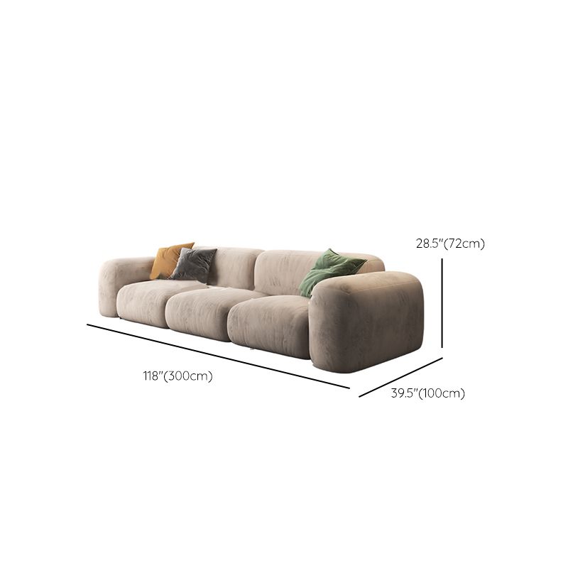Tropical Settee Living Room Gray Cushions Standard Square Arm Seating Clearhalo 'furn' 'furn_sofas' 'Furniture' 'Living Room Furniture' 'Sofa' 'sofas' 1200x1200_0d1b3285-dfbd-48a1-9a8b-541ad8920d83