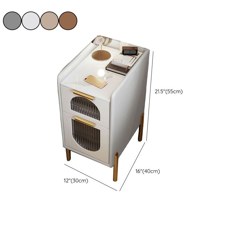 Mitte des Jahrhunderts moderner Stein am Nachtteil und 2 Schubladen für Schlafzimmer