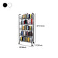 Industrial Metal Geometric Bookcase Open Back Bookcase with Wheels Clearhalo 'Bookcases' 'furn' 'furn_bookcases' 'Furniture' 'Office Furniture' 1200x1200_0d1c6409-a58d-48ce-8f4f-17df0c1c2dff