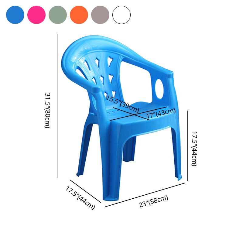 Modern Style Plastic Dining Arm Chair Slat Back Stackable Dining Chairs for Home Clearhalo ' kitchen&dining_furn' 'Dining Chairs' 'Dining Tables & Seating' 'dining_chair' 'furn' 'furn_dining_chair' 'Furniture' 'furniture_dining_chair' 'Kitchen & Dining Furniture' 'kitchen' 1200x1200_0d1d8bea-4492-4a2e-938e-1b75aa0e71b8