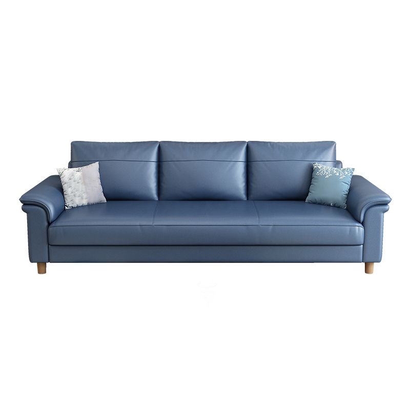 Sofá de sofá de cuero de cuero sintético resistente a las manchas Setente de brazo superior con almohadas