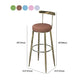 Industrial Low Back Counter Stool Armless Bar Chair with Metal Footrest