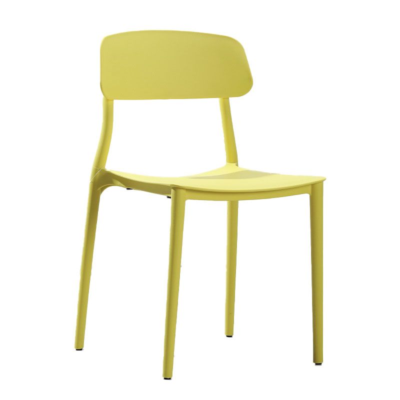 Contemporary Stackable Chairs Open Back Kitchen Armless Chair with Plastic Legs Clearhalo 'Dining Chairs' 'Dining Tables & Seating' 'dining_chair' 'furn' 'furn_dining_chair' 'Furniture' 'furniture_dining_chair' 'Kitchen & Dining Furniture' 1200x1200_0d20c824-b259-4ff4-8f3f-8b51a52ffd79