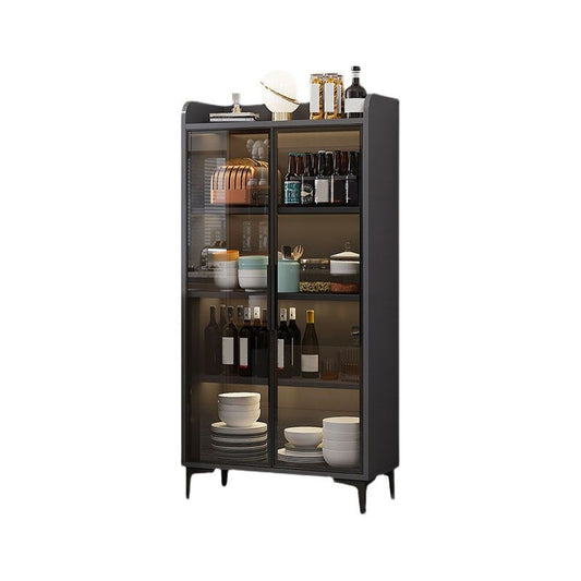 Scheda laterale glam in legno ingegnerizzato per porta in vetro per sala da pranzo