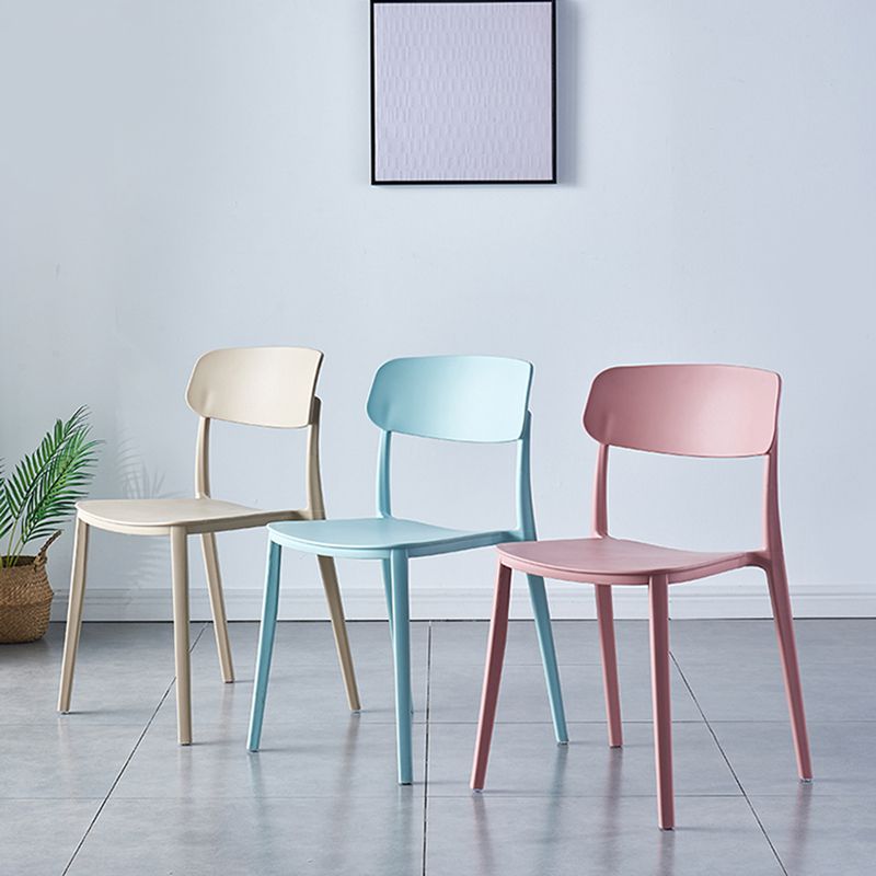 Scandinavian Home Plastic Side Chair Matte Finish Open Back Dining Chair (Set of 4) Clearhalo ' kitchen&dining_furn' 'Dining Chairs' 'Dining Tables & Seating' 'dining_chair' 'furn' 'furn_dining_chair' 'Furniture' 'furniture_dining_chair' 'Kitchen & Dining Furniture' 'kitchen' 1200x1200_0d2541c0-4de5-4fd7-a13a-2433c3e1261c