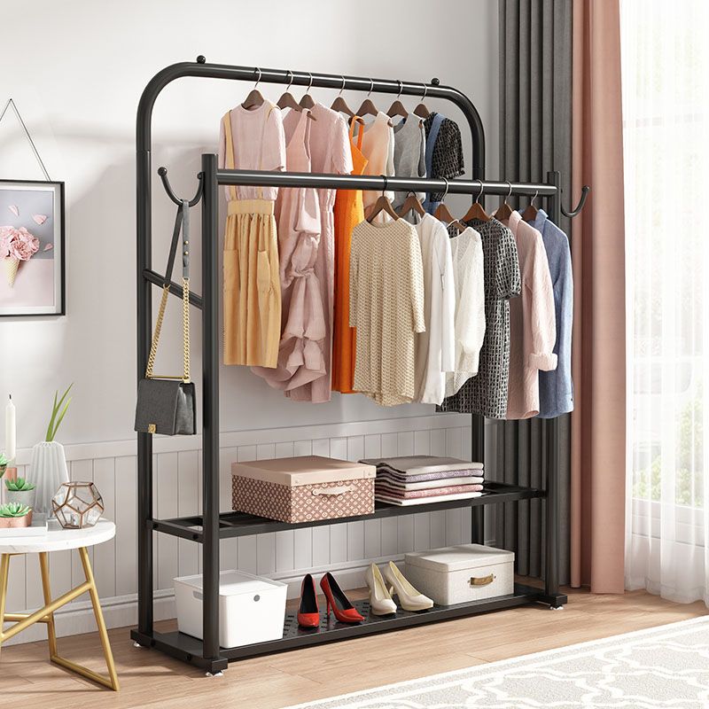 Estante de pelaje de estilo industrial Pure Color Free Standing Metallic Coat Rack