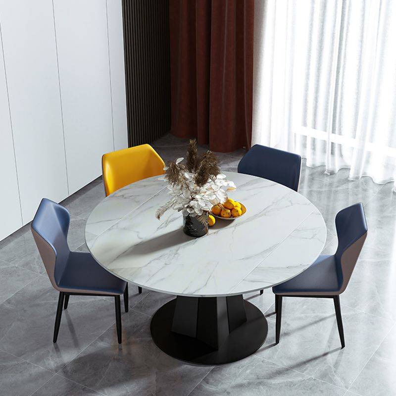 Modern 1/3/4/5/7 Pieces Round Dining Table Set with Sintered Stone Dinette Set Clearhalo 'Dining Room Sets' 'Dining Tables & Seating' 'dining_room_set' 'furn' 'furn_dining_room_set' 'Furniture' 'furniture_dining_room_set' 'Kitchen & Dining Furniture' 'kitchen&dining_furn' 'kitchen' 1200x1200_0d2674e2-e238-42fc-af41-d0b4de7f9a4c