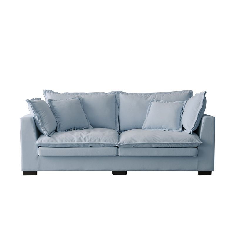 Modern Linen Tuxedo Arm Standard Sofa with Bolster Pillows for Living Room, Apartment Clearhalo 'furn' 'furn_sofas' 'Furniture' 'furniture_sofas' 'kitchen' 'kitchen_sofas' 'Living Room Furniture' 'Sofa' 'sofas' 1200x1200_0d26fbac-e974-49ac-aa4a-f2d0692b7557