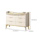Glam Stone Chest Bedroom Storage Chest in White with Metal Legs Clearhalo 'Bedroom Furniture' 'Dressers & Chests' 'dressers_chests' 'furn' 'furn_dressers_chests' 'Furniture' 1200x1200_0d28a4d2-3f3f-4e68-a917-6e8e538e6aaf