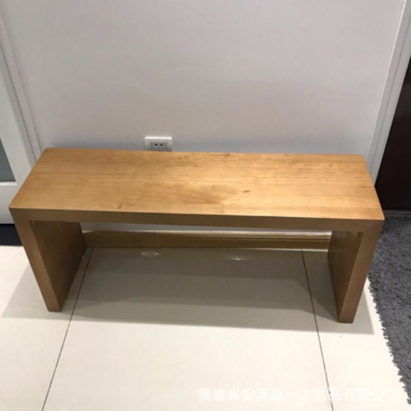 14.7" Wide Solid Wood Bench Natural Bedroom Entryway Bench with Wood Legs Clearhalo 'Benches' 'Chairs & Seating' 'furn' 'furn_benches' 'Furniture' 'Living Room Furniture' 1200x1200_0d298aa3-1d5f-433c-8dd6-d013bfc18e34