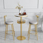 Glam Stone Bar Table Set 1/3 Pieces Round Counter Table for Indoor Clearhalo 'Bar Furniture' 'furn' 'furn_home_bar_bar_sets' 'Furniture' 'Home Bars & Bar Sets' 'home_bar_bar_sets' 'Kitchen & Dining Furniture' 1200x1200_0d29df54-d34c-483c-bc11-baf69873e632