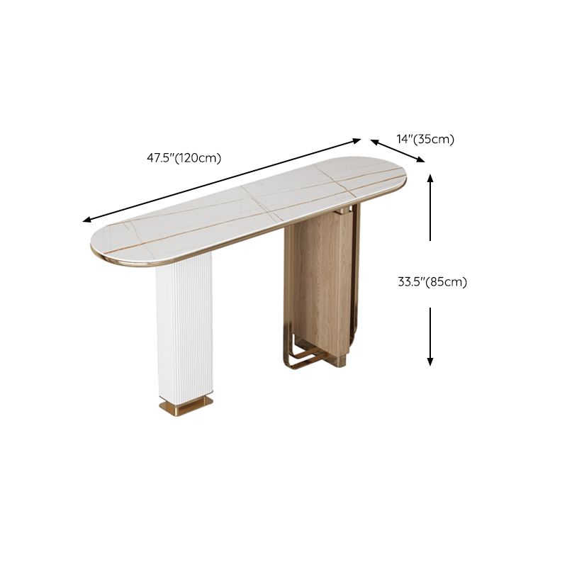 Tavolo da console ovale glam tavolo console in pietra per sala