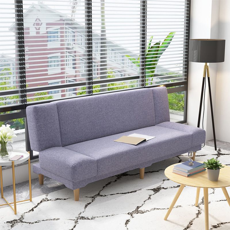 Contemporary Tight Back Armless Settee Convertible Linen Sofa Bed Clearhalo 'furn' 'furn_sofas' 'Furniture' 'furniture_sofas' 'Living Room Furniture' 'Sofa' 'sofas' 1200x1200_0d29fccd-adb3-4338-bae0-d804767e04a7