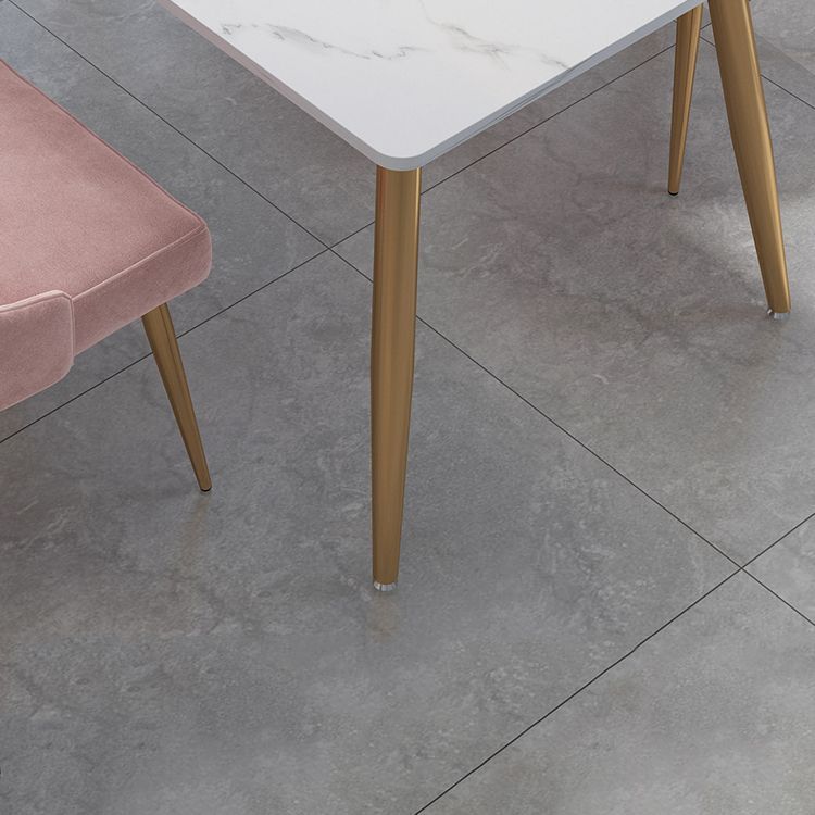 Mesa de la base de oro de la piedra mesa de cocina mesa de comedor de rectángulo de lujo tradicional