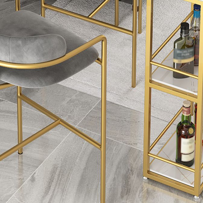 Glam Bar Table with Rectangle Top Double Pedestal Table-41.3" H Clearhalo 'Bar Furniture' 'Bar Tables' 'bar_tables' 'furn' 'furn_bar_tables' 'Furniture' 'furniture_bar_tables' 'Kitchen & Dining Furniture' 1200x1200_0d2b2dc4-0ca6-4d68-ac53-f820e6323126