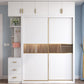 Witte schuifgarderobe kast gemanipuleerde houten garderobe armoire