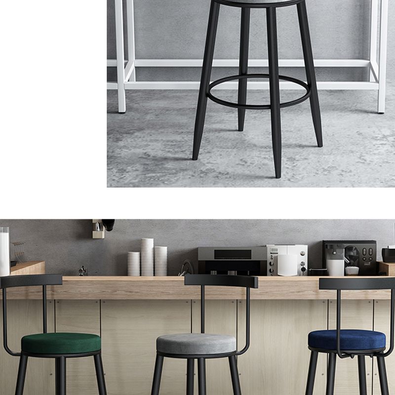 Modern Style Iron Bar Stool Low Back and Footrest Living Room Simple Bar Stool Clearhalo 'Bar Furniture' 'Bar Stools' 'bar_stools' 'furn' 'furn_bar_stools' 'furniture_bar_stools' 'Kitchen & Dining Furniture' 'kitchen&dining_furn' 'kitchen' 'kitchen_furn' Furniture' 1200x1200_0d2daab0-0fb9-4c63-a93a-33224d9b137a