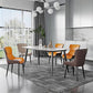 Stone Top Dining Table Traditional Luxury Table with 4 Legs in Black Clearhalo 'Dining Tables & Seating' 'Dining Tables' 'dining_table' 'furn' 'furn_dining_table' 'Furniture' 'furniture_dining_table' 'Kitchen & Dining Furniture' 'kitchen' 'kitchen_dining_table' 1200x1200_0d2ee632-e91e-47b2-815e-564602507f65