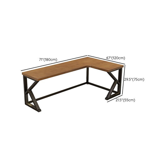Modern Solid Wood Writing Desk 29.53" Tall Sled Base Corner Office Desk Clearhalo 'furn' 'furn_office_desk' 'Furniture' 'Office Desks' 'Office Furniture' 'office_desk' 1200x1200_0d30f5e3-0fa5-420a-92cf-69741bf276b2
