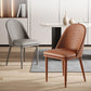 Contemporary Faux Leather Chair Armless Side Chairs with Metal Legs for Kitchen