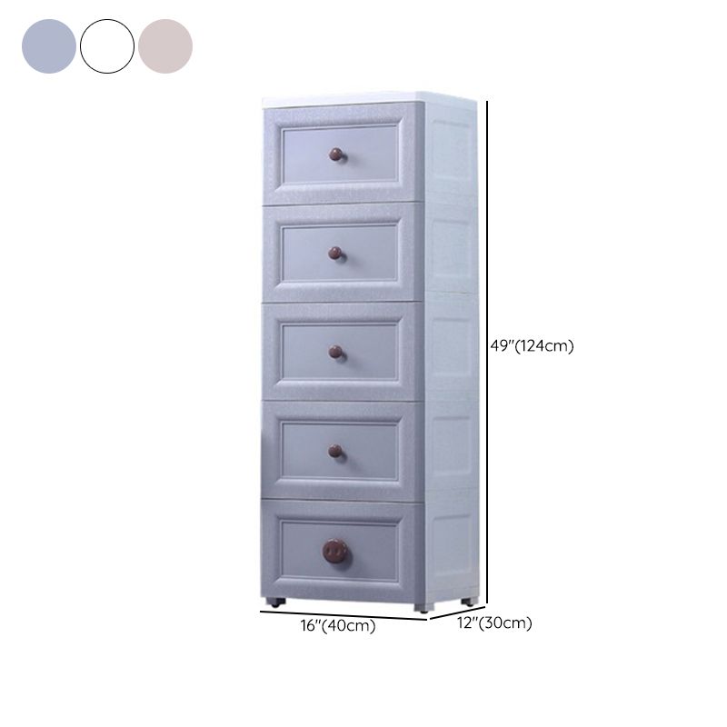 Plastic 5-drawer Storage Cabinet Modern Wardrobe Armoire with Legs Clearhalo 'Armoires & Wardrobes' 'armoires_wardrobes' 'Bedroom Furniture' 'furn' 'furn_armoires_wardrobes' 'Furniture' 1200x1200_0d31409f-b4de-4475-9ded-55cab77e3f65