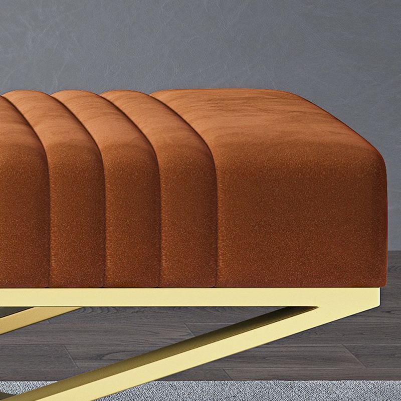 14.82-inch Width Modern Seating Bench Cushioned Metal Bedroom Bench Clearhalo 'Benches' 'Chairs & Seating' 'furn' 'furn_benches' 'Furniture' 'Living Room Furniture' 1200x1200_0d317cbf-3c2d-446d-be77-0c61ef871c42