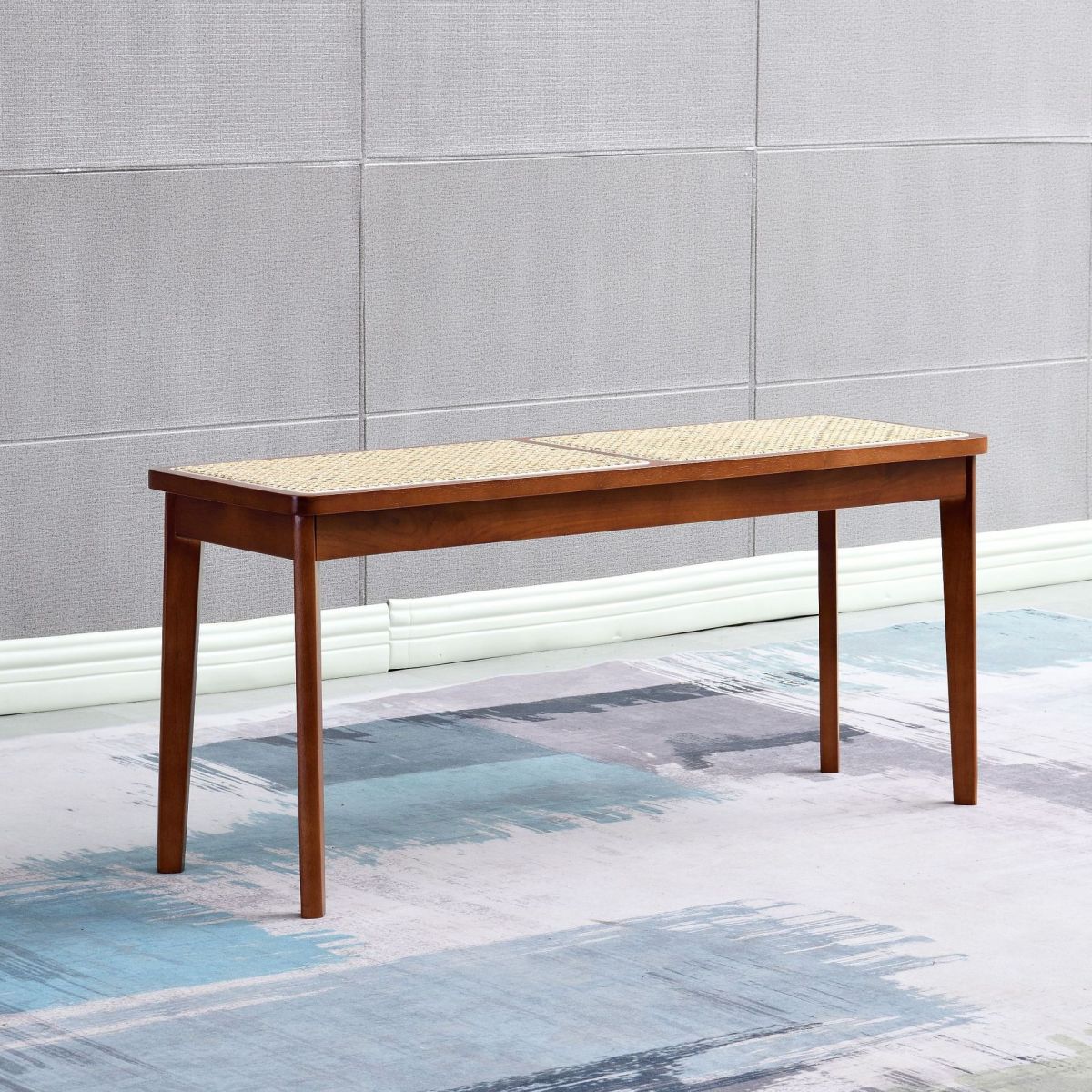 Tropical Solid Wood Bedroom Bench 17.3" Height Seating Bench with Legs Clearhalo 'Benches' 'Chairs & Seating' 'furn' 'furn_benches' 'Furniture' 'Living Room Furniture' 1200x1200_0d342f62-3286-4852-9b1e-64df2e6c3067