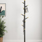 Contemporary Style Coat Hanger Solid Rubberwood Coat Rack for Living Room