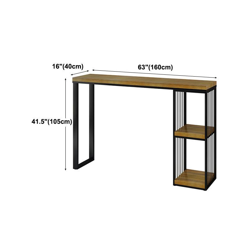 Industrial Rectangle Indoor Bar Dining Table Brown Pine Bistro Table Fixed Table Clearhalo 'Bar Furniture' 'Bar Tables' 'bar_tables' 'furn' 'furn_bar_tables' 'Furniture' 'furniture_bar_tables' 'Kitchen & Dining Furniture' 'kitchen&dining_furn' 'kitchen' 1200x1200_0d3636a5-e5d3-46eb-92ed-6ec1926ee22d