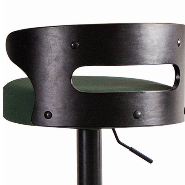 Swivel Adjustable Height Bar Stool Industrial Metal Bristol with Footrest