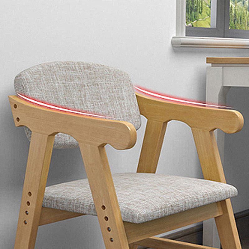 Open Back Dining Armchair Upholstered Arm Single Dining Chair with Wood Legs Clearhalo ' kitchen&dining_furn' 'Dining Chairs' 'Dining Tables & Seating' 'dining_chair' 'furn' 'furn_dining_chair' 'Furniture' 'furniture_dining_chair' 'Kitchen & Dining Furniture' 'kitchen' 1200x1200_0d377bbf-c0ee-4a13-a3ba-7886cc5637ce