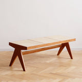 Tropical Rubber Wood Bedroom Bench 50.7"L Seating Bench with Legs Clearhalo 'Benches' 'Chairs & Seating' 'furn' 'furn_benches' 'Furniture' 'Living Room Furniture' 1200x1200_0d37f0fe-3988-4fd8-aa79-262e3a3a9561