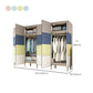 Modern Style Metal Frame Wardrobe Foldable Wardrobe with Garment Rod