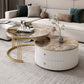 Round Frame Coffee Table Slate Nesting Coffee Table Set with Storage Clearhalo 'Coffee & Accent Tables' 'Coffee Tables' 'coffee_tables' 'furn' 'furn_coffee_tables' 'Furniture' 'Living Room Furniture' 1200x1200_0d3a6962-151c-4899-9dd6-3499ef0b59ab