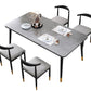 Contemporary Rectangle Shape Kitchen Dining Table Sintered Stone Dining Table with 4 Legs Base Clearhalo ' dining_table' 'Dining Tables & Seating' 'Dining Tables' 'Furniture' 'furniture_dining_table' 'Kitchen & Dining Furniture' 'kitchen&dining_furn' 'kitchen' 'kitchen_dining_table' 1200x1200_0d3a6d19-85a4-4a8a-a86c-3f5d7d0414e9