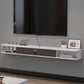 Meuble TV contemporain en bois, Console murale, avec rangement, pour le salon