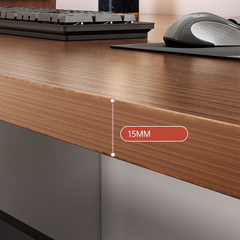 Bureau de bureau en bois moderne Gestion du câble Bureau d'ordinateur rectangulaire