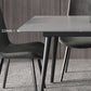 Industrial Style Dining Table Rectangle Sintered Stone 4 Legs Table with Black Frame Clearhalo ' dining_table' 'Dining Tables & Seating' 'Dining Tables' 'furn' 'furn_dining_table' 'Furniture' 'furniture_dining_table' 'Kitchen & Dining Furniture' 'kitchen&dining_furn' 'kitchen' 'kitchen_dining_table' 1200x1200_0d3fc380-8cc2-4b56-a0a6-32dc06e2f86f