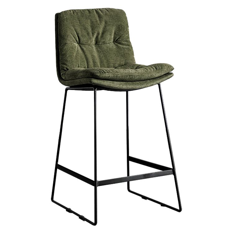 Scandinavian Low Back Home Stool Matte Finish Upholstered Bar Stools Clearhalo 'Bar Furniture' 'Bar Stools' 'bar_stools' 'furn' 'furn_bar_stools' 'Furniture' 'furniture_bar_stools' 'Kitchen & Dining Furniture' 1200x1200_0d425ffa-43b9-46e8-abeb-5ebed6f20478