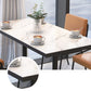 Sintered Stone Dining Table Industrial Square Dining Table with Metal Base Clearhalo 'Dining Tables & Seating' 'Dining Tables' 'dining_table' 'furn' 'furn_dining_table' 'Furniture' 'Kitchen & Dining Furniture' 1200x1200_0d433c51-9c8d-4238-9f9f-8dfdba3b1b22