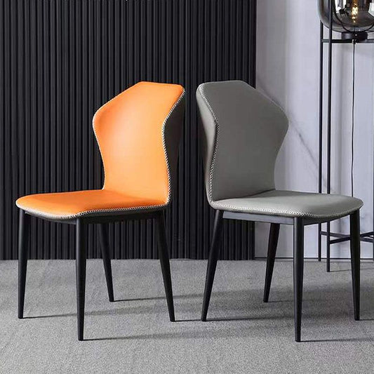 Sedie da pranzo in pelle finta industriale sedia parsons senza bracciolo