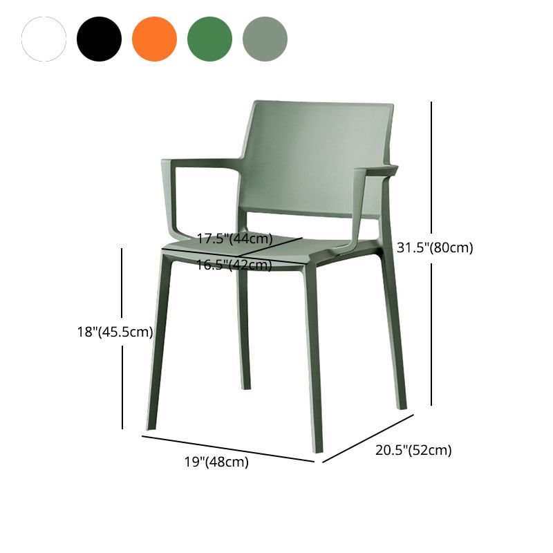 Scandinavian Plastic Dining Arm Side Chairs Solid Back Chair Clearhalo 'Dining Chairs' 'Dining Tables & Seating' 'dining_chair' 'furn' 'furn_dining_chair' 'Furniture' 'furniture_dining_chair' 'Kitchen & Dining Furniture' 1200x1200_0d450be7-248e-4fab-b80f-33c9a220652f