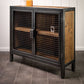 Industrial Cabinet Distressed Wood With Doors Bar Pulls Rectangle Accent Cabinet Clearhalo 'Cabinets & Chests' 'cabinets_chests' 'furn' 'furn_cabinets_chests' 'Furniture' 'Living Room Furniture' 1200x1200_0d453d11-9ecf-41c1-802e-7cb3ebddf8bd